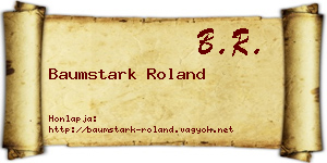 Baumstark Roland névjegykártya