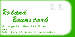 roland baumstark business card